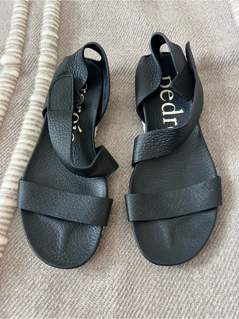 Pedro Garcia Black Women's Strappy Comfort Sandals 38.5